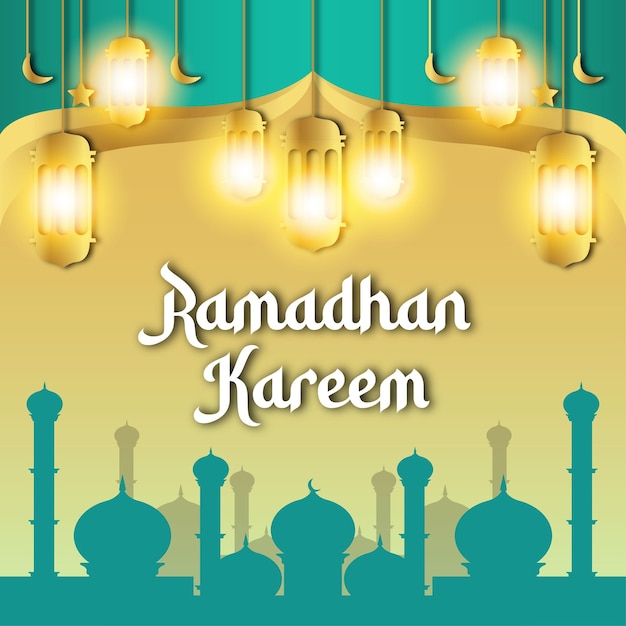 Vector plantilla de volante de ramadhan kareem