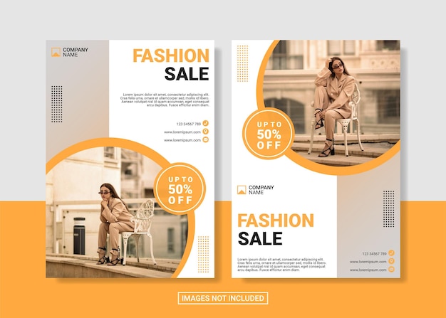 Plantilla de volante de rebajas de moda