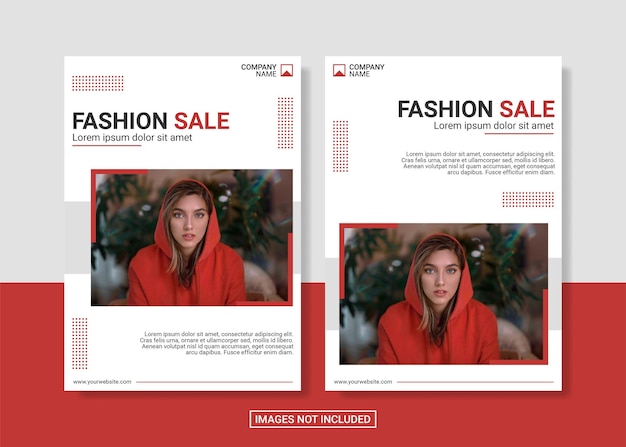 Plantilla de volante de rebajas de moda