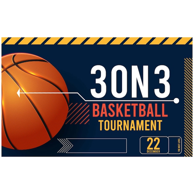 plantilla de volante del torneo de baloncesto
