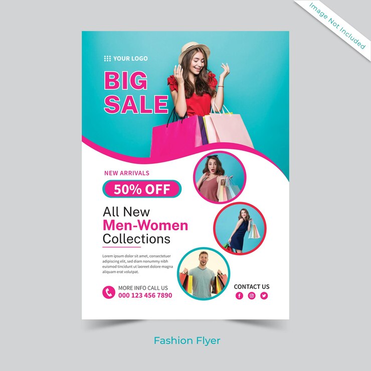 Plantilla de volante de venta de moda