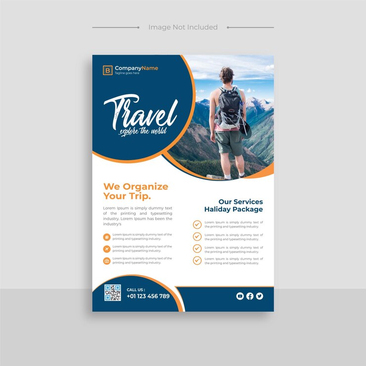 Plantilla de volante de venta de tour de viaje