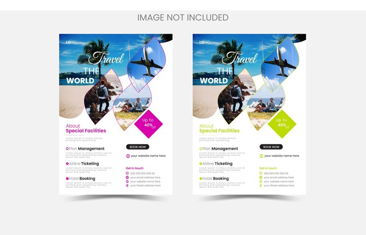 plantilla de volante de venta de viajes de vector