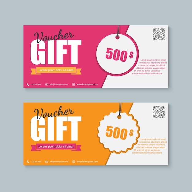 Plantilla de voucher de regalo moderno