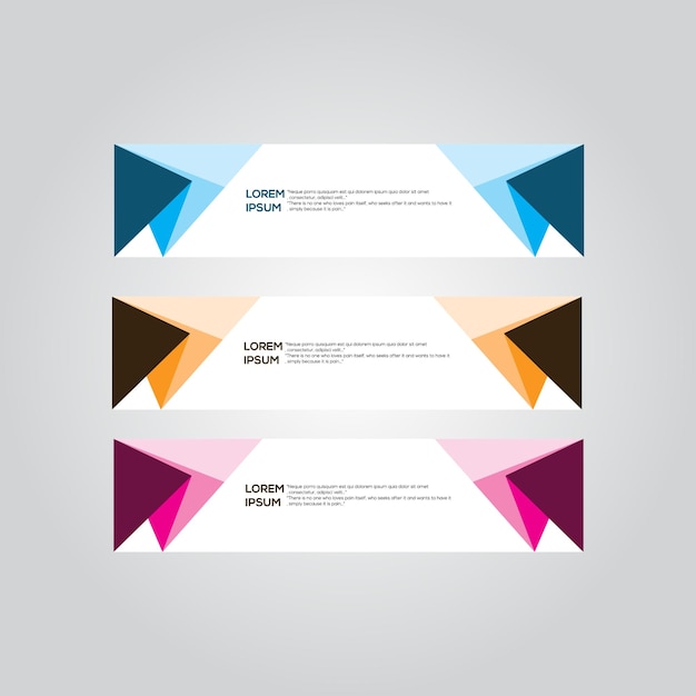 plantilla web de banner de diseño abstract vectorial