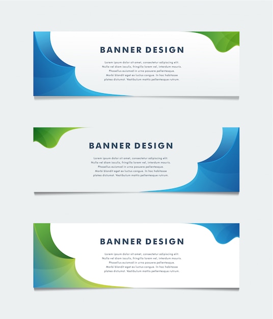 Plantilla de web de banner de diseño geométrico abstracto de vector. - Vector