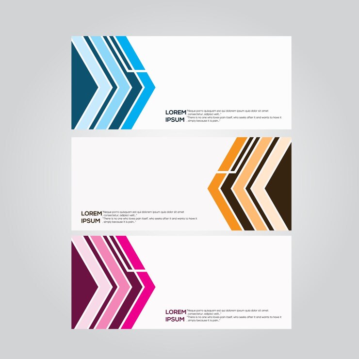 Vector plantilla web de banner de diseño geométrico abstracto vectorial