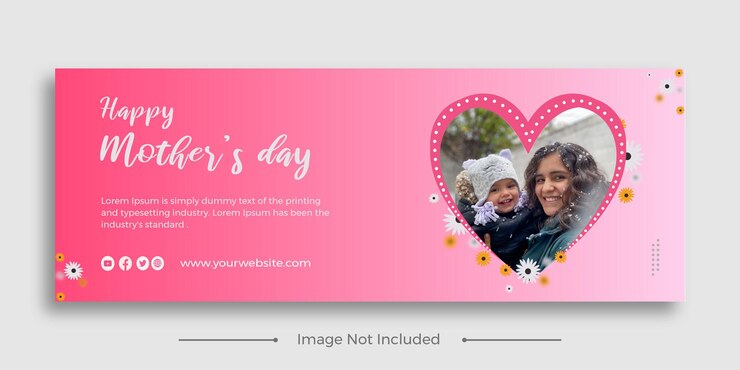 Plantilla web y página de destino del día de la madre