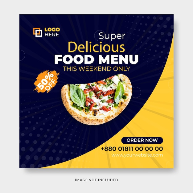 Plantilla web de restaurante fodd banner vector premium