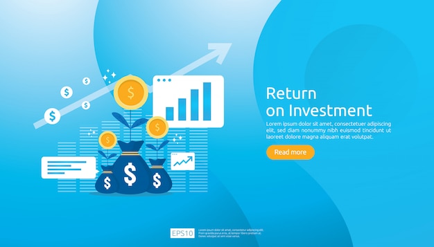 Plantilla web de retorno de la inversión roi