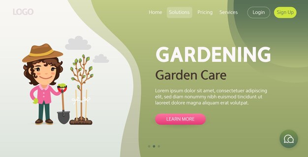 Plantilla Web para Sitio de Jardinería