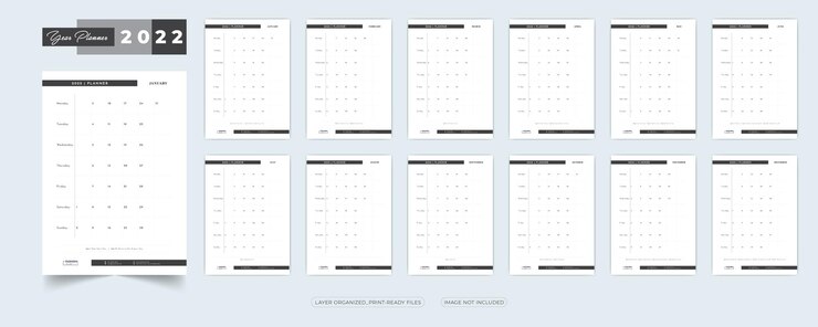 Plantilla Year Planner 2022