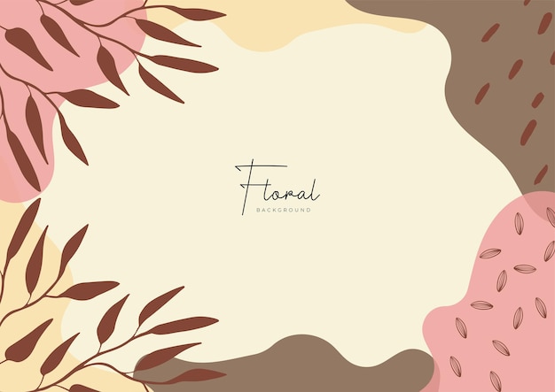 Plantillas de arte abstracto con elementos florales y geométricos. Fondo orgánico. Adecuado para publicaciones en redes sociales, aplicaciones móviles, diseño de banners y web, anuncios en Internet. Fondos de moda de vector