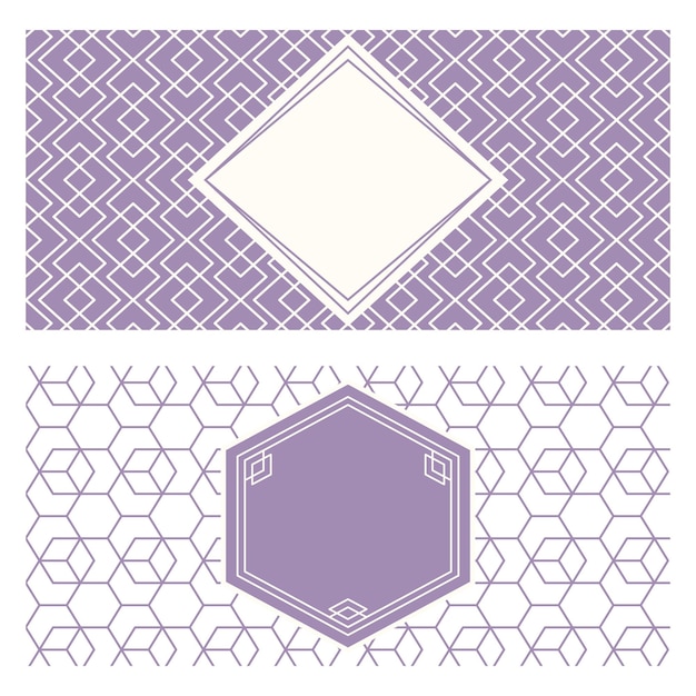 Plantillas de banner monocromo estampado fondo geométrico abstracto Ilustración de vector de diseño de embalaje