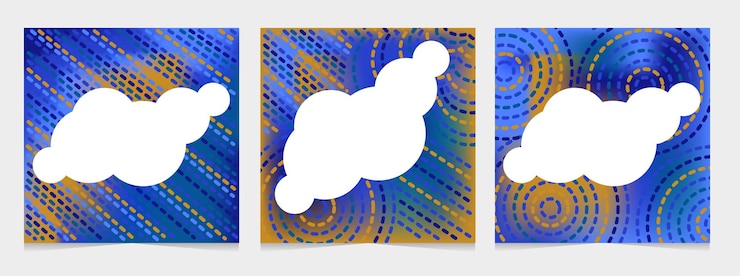Vector plantillas de banner promocional de oro azul