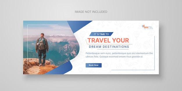 Vector plantillas de banner de redes sociales de viajes vector premium