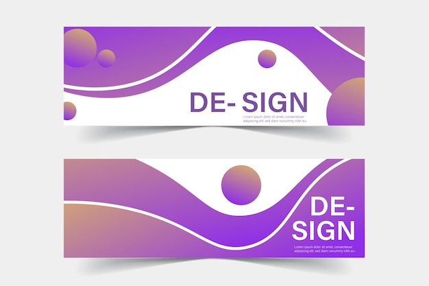 Las plantillas de banners de diseño abstracto