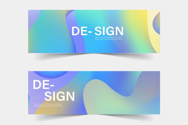 Las plantillas de banners de diseño abstracto