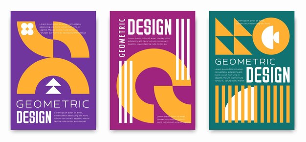 Plantillas de carteles de negocios con patrón moderno y abstracto