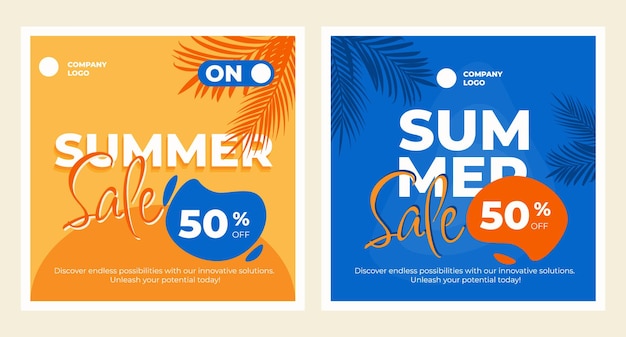 Plantillas de carteles de rebajas de verano