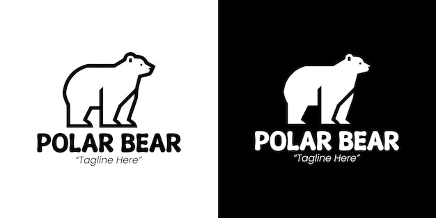 Plantillas creativas de logotipo de oso polar para la identidad empresarial profesional