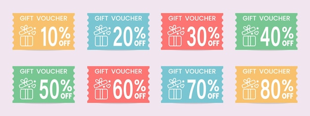 Plantillas de cupones de regalo para el diseño gráfico