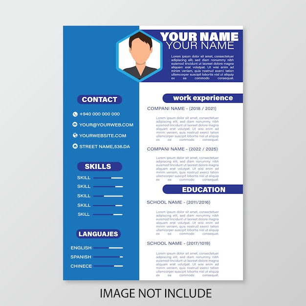 Vector plantillas de curriculum vitae