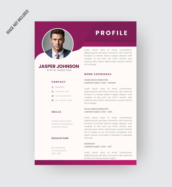 plantillas de CV vectoras minimalistas