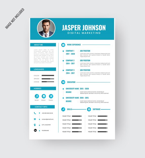 plantillas de CV vectoras minimalistas