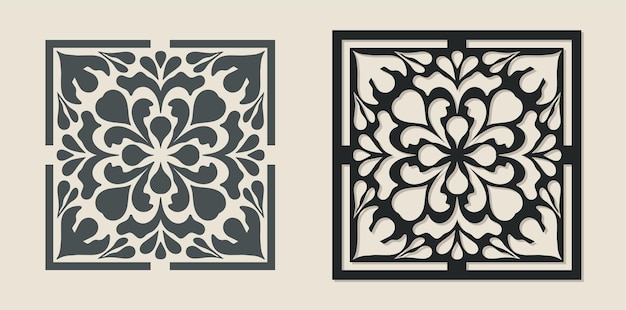 Plantillas decorativas cortadas con láser para azulejos marruecos Vintage