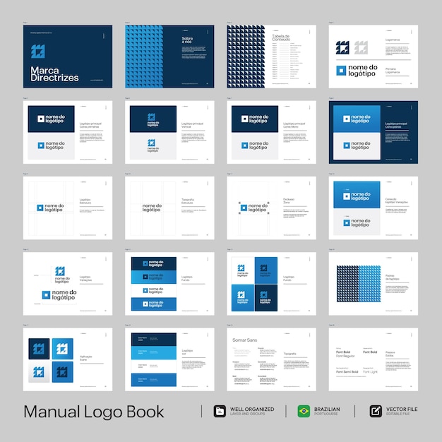 Plantillas descargables del Manual del logotipo moderno