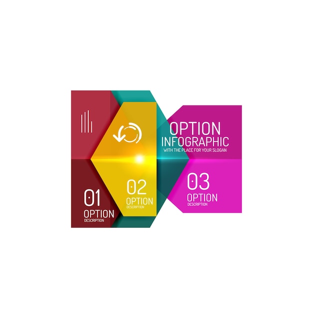 Plantillas de diagrama de infografía hexagonal