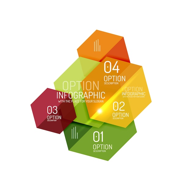 Plantillas de diagrama de infografía vectorial