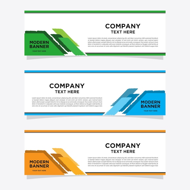 Las plantillas de diseño abstracto de banner para anuncios simples son muy fáciles de usar para empresas o negocios