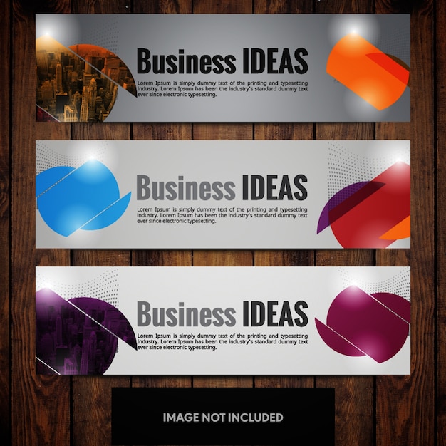 Plantillas de diseño de banner de negocios abstractos con fondo gris