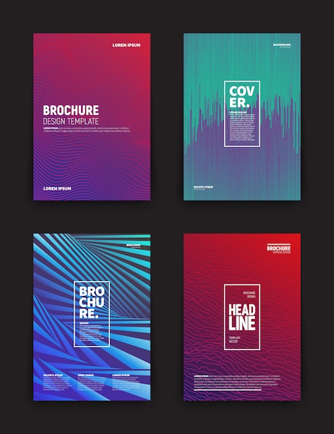 Plantillas de diseño de diferentes folletos
