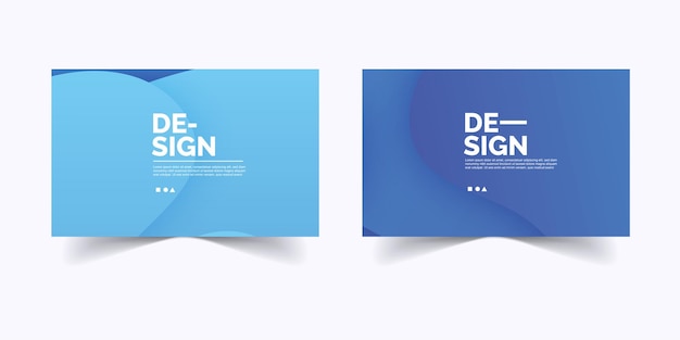 Las plantillas de diseño de fondo de carteles azules abstractos y elegantes