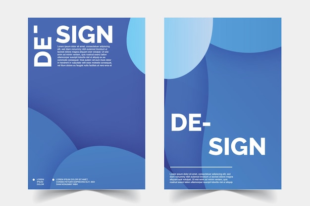 Las plantillas de diseño de fondo de carteles azules abstractos y elegantes