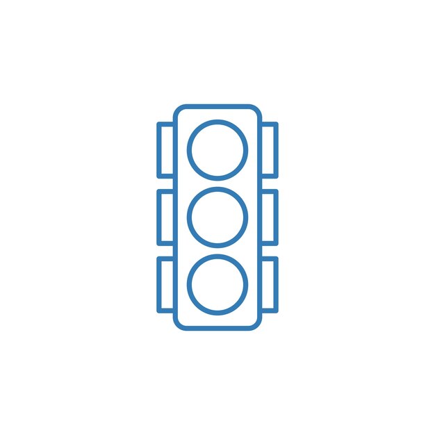 Plantillas de diseño de iconas de semáforos sencillas y de concepto moderno