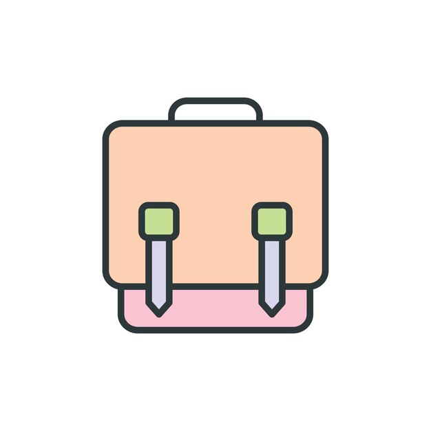 Las plantillas de diseño de íconos de la bolsa de mensajería son simples y modernas