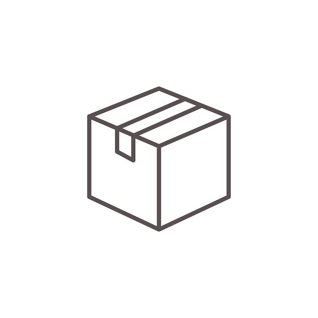 plantillas de diseño de íconos de caja sobre fondo blanco