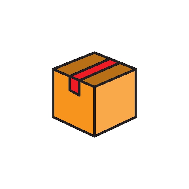 plantillas de diseño de íconos de caja sobre fondo blanco
