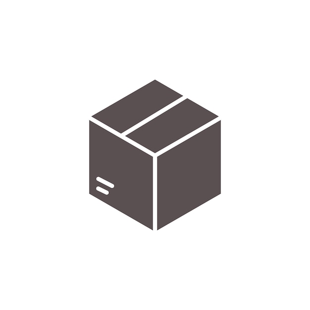 plantillas de diseño de íconos de caja sobre fondo blanco