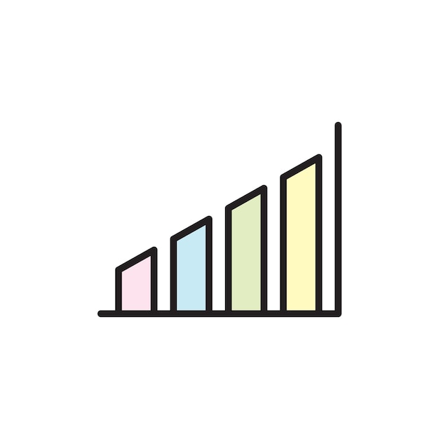 plantillas de diseño de iconos vectoriales de gráficos de barras