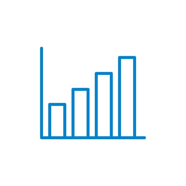 plantillas de diseño de iconos vectoriales de gráficos de barras