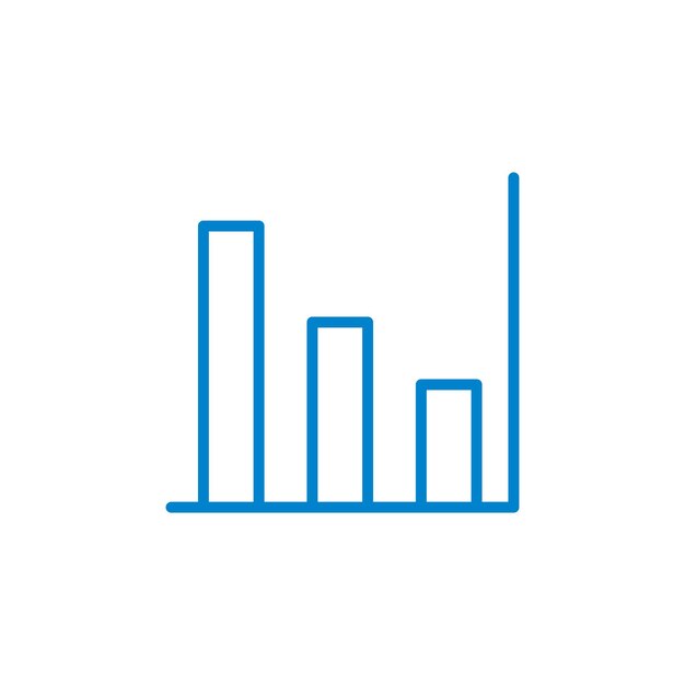 plantillas de diseño de iconos vectoriales de gráficos de barras