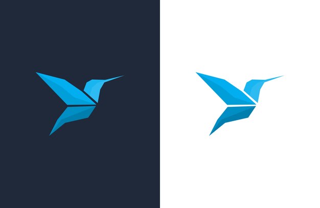 Plantillas de diseño de logotipo de Blue Hummingbird