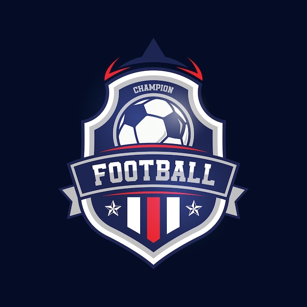 Vector plantillas de diseño de logotipo de insignia de fútbol fútbol ilustraciones de vectores de identidad de equipo deportivo
