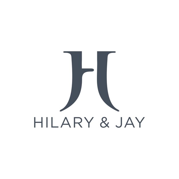 plantillas de diseño de logotipo de letra h y j