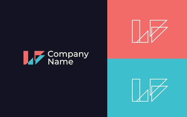 Plantillas de diseño de logotipo de letra LF Diseño de logotipo de tipografía Diseño de logotipo de finanzas